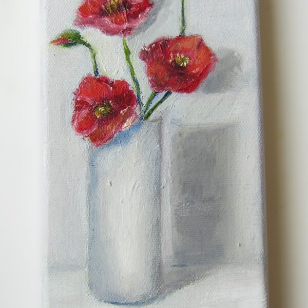 Audekls, eļļa.  10 x 20 cm.  20 EUR, pieejamas